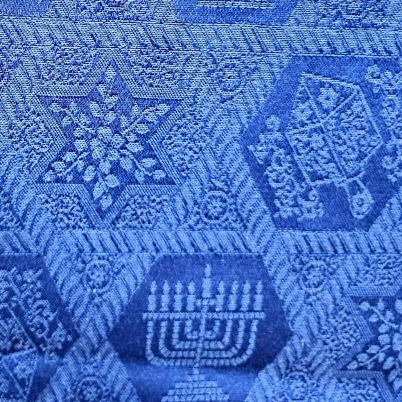 Rectangle Tablecloth 2 Linen Napkins Set Festive Design Jewish Hanukkah 72"x57" - Picture 2 of 8